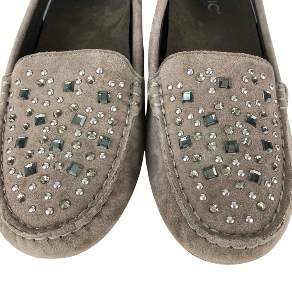 Vionic Athens Loafers Slip on Moccasins Taupe Gray Leather Women’s Size 7.5 - Picture 5 of 13